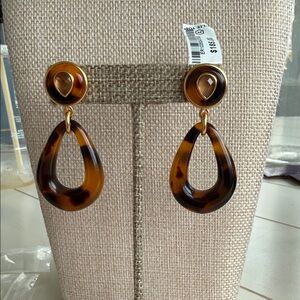 Tortoise Shell Drop Earrings